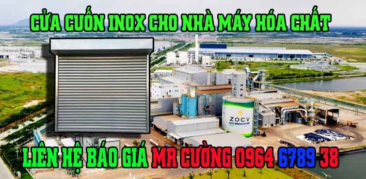 Cửa cuốn inox cho Nhà máy hóa chất